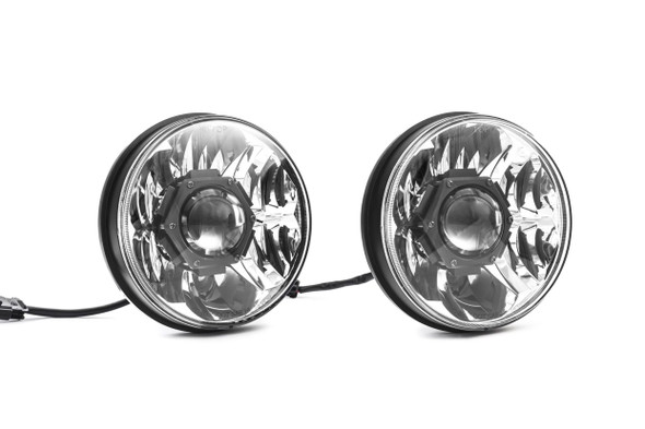 KC HiLiTES Gravity® LED Pro 7" Headlight DOT Jeep JK 07-18 Pair Pack System - #42341