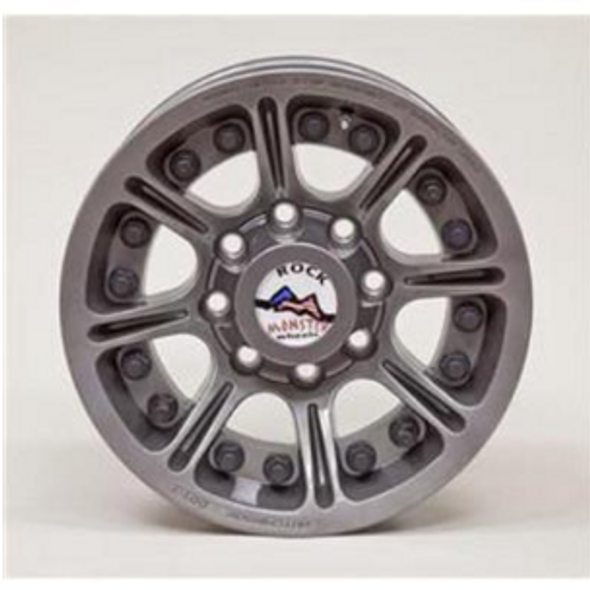 Rock Monster D.O.T. Beadlock, 17x8.5 Wheel with 8 on 6.5 Bolt Pattern - Argent - 60669-023-01 Rock Monster D.O.T. Beadlock, 17x8.5 Wheel with 8 on 6.5 Bolt Pattern - Argent - 60669-023-01
