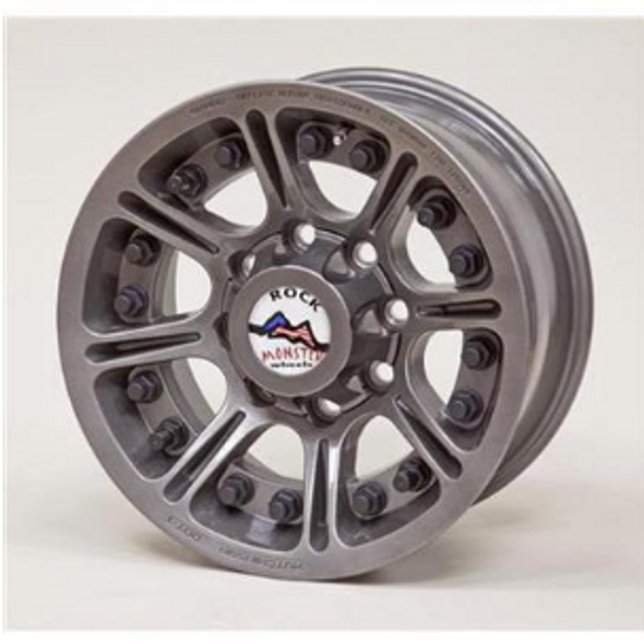 Rock Monster D.O.T. Beadlock, 17x8.5 Wheel with 8 on 6.5 Bolt Pattern - Argent - 60669-023-01 Rock Monster D.O.T. Beadlock, 17x8.5 Wheel with 8 on 6.5 Bolt Pattern - Argent - 60669-023-01