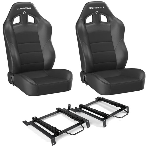 Corbeau Baja XRS Reclining Suspension Seat & Bracket Bundle, Jeep Gladiator JT & Wrangler JL