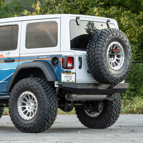 Trailhead Series Rear Bumper and License Plate Mount, Jeep Wrangler JL By Rebel Off Road