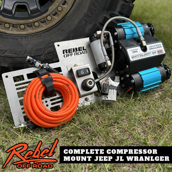 Jeep Wrangler JL Rear Storage Compressor Mount By Rebel Off Road