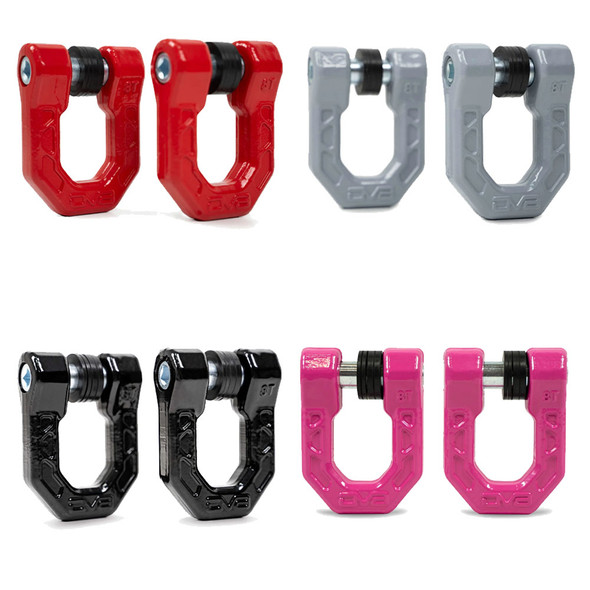 DV8 Elite Series Flush Mount D-Ring Shackles (Pair)