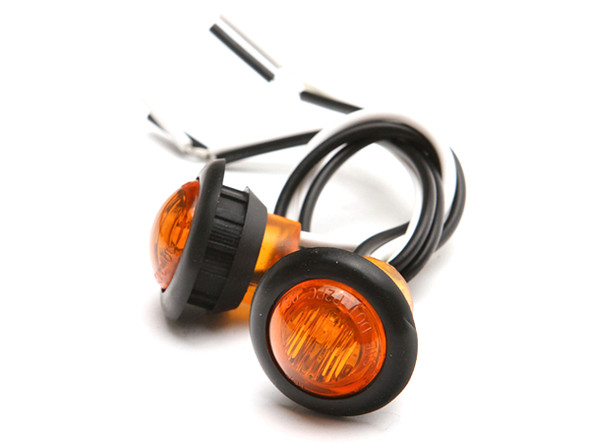 LED 3/4" Round Marker Light, Amber
