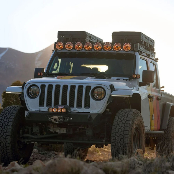 KC HiLiTES Platform One Roof Rack with Titan 50" Light Bar & SideCast Lights - Jeep Gladiator JT 2020+