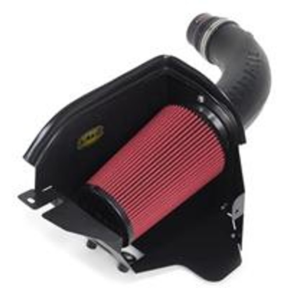 New for the 2007+ Wrangler is Airaid's new cold air intake for the 3.8L engine. This system features a full length intake tube that draws through a totally redesigned Cool Air Dam. This combination yields an additional 24 lbs/ft of torque (at low rpm) and an additional 14 Horsepower, a plus for all off-road enthusiasts. Intakes are designed to isolate the heat of the engine away from the air inlet, taking advantage of the dense cool air from outside the engine compartment.Proudly Made in the USA.