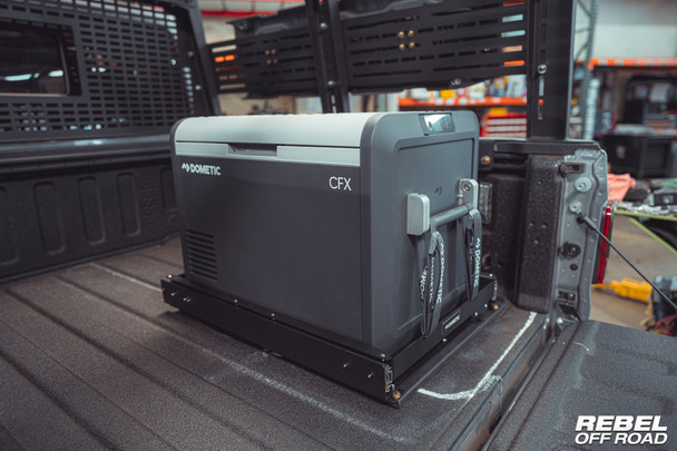 Dometic CFX3 55IM Fridge, Slide and FREE Rebel Fridge Slide Mount for Jeep Gladiator
