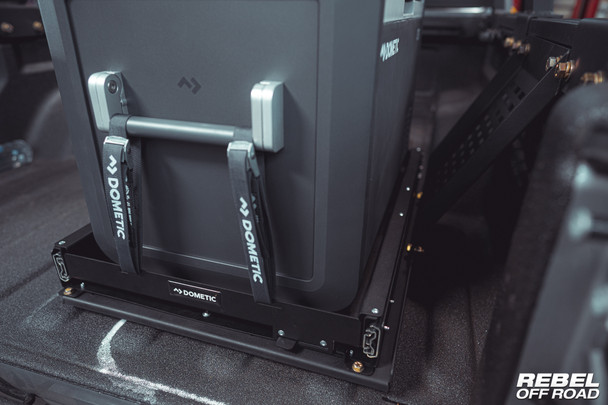 Dometic CFX3 55IM Fridge, Slide and FREE Rebel Fridge Slide Mount for Jeep Gladiator