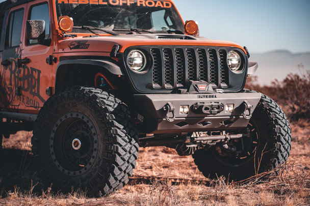 Summit Series Front Bumper & Skid Plate, Jeep Wrangler JK, JL and Gladiator JT by Rebel Off Road