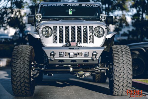Summit Series Front Bumper & Skid Plate, Jeep Wrangler JK, JL and Gladiator JT by Rebel Off Road