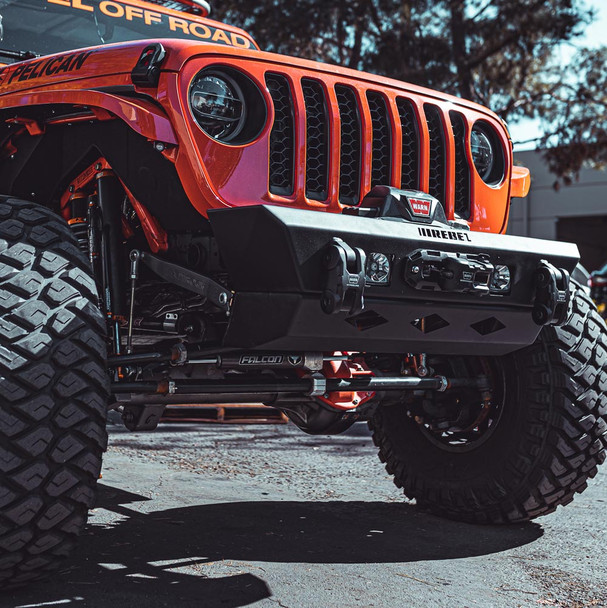 Summit Series Front Bumper & Skid Plate, Jeep Wrangler JK, JL and Gladiator JT by Rebel Off Road
