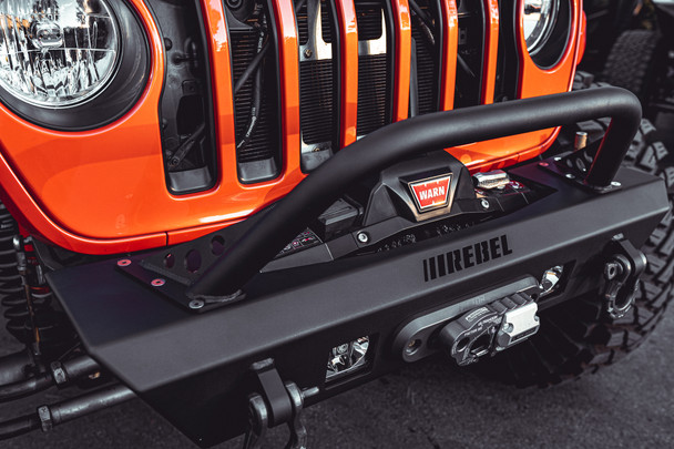 Jeep JK/JL/Gladiator JT Front Bumper & Hoop - Summit Series by Rebel Off Road Jeep JK/JL/Gladiator JT Front Bumper & Hoop - Summit Series by Rebel Off Road