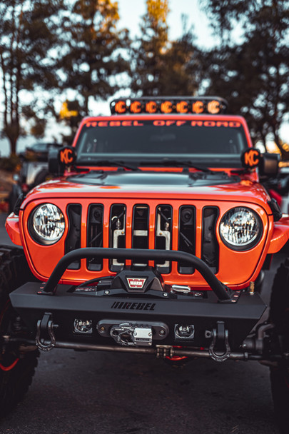 Jeep JK/JL/Gladiator JT Front Bumper & Hoop - Summit Series by Rebel Off Road