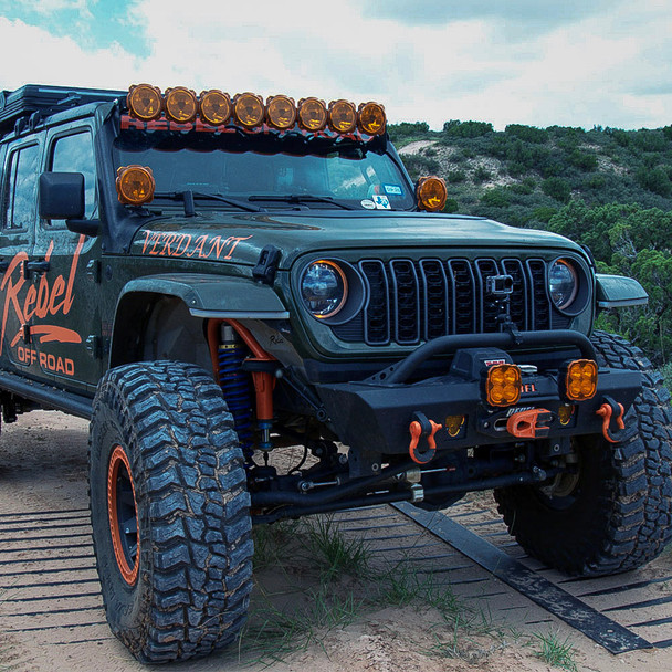 Jeep JK/JL/Gladiator JT Front Bumper & Hoop - Summit Series by Rebel Off Road