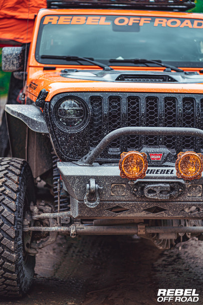 Rebel Off Road Summit Series Front Bumper w/Hoop & Skid  JK/JL/JT