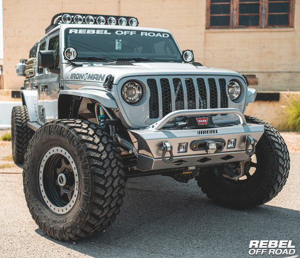 Rebel Off Road Summit Series Front Bumper w/Hoop & Skid  JK/JL/JT