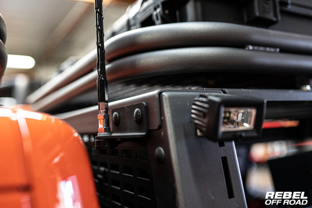 XPLOR Bed Rack Universal Antenna & Light Mount by Rebel Off Road
