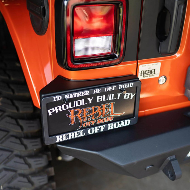 Rebel Off Road License Plate Mount for the Jeep Wrangler JL Summit Series Bumper