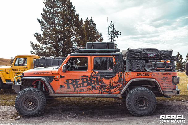 Jeep Gladiator JT Rear Bumper & Bedside Slider Steps | Rebel Off Road