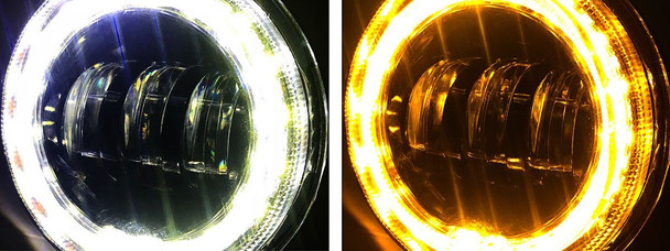 Quake LED Jeep Wrangler JL/Gladiator 4 Inch Fog Lights w/ White DRL Halo/Amber Turn Signal