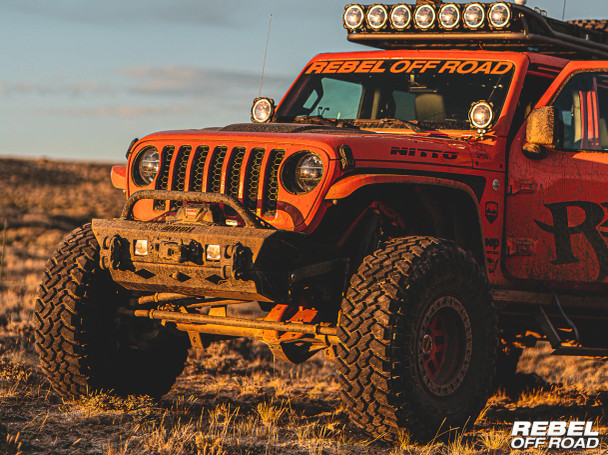 Jeep JK, JL & Gladiator JT Front Bumper Hoop | Rebel Off Road
