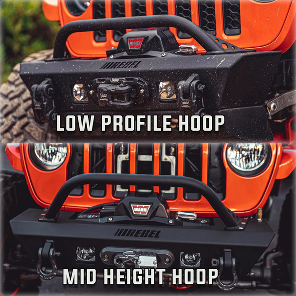 Summit Series Front Bumper Hoop for Jeep Wrangler JK, JL & Gladiator JT by Rebel Off Road