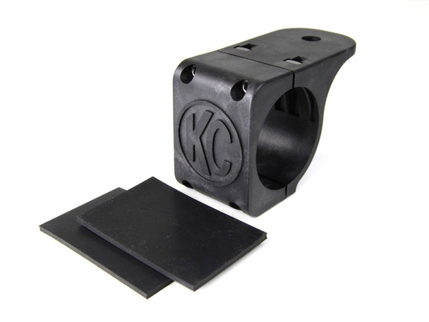 KC HiLiTESBracket - Single - Tube Clamp Light Mount - Rubber Adjustment Shims - 2.25" - 2.5"