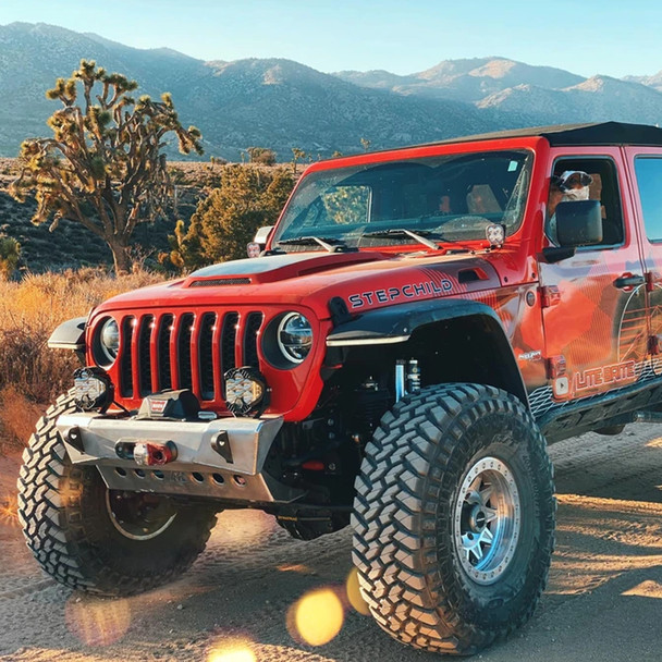 Next Venture Motorsports Stubby Aluminum Front Winch Bumper, Jeep Gladiator / JL Wrangler