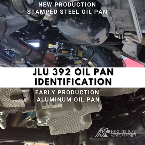 Next Venture Motorsports JLU Belly Pan Skid Plates, Aluminum, Jeep JL 392 Hemi