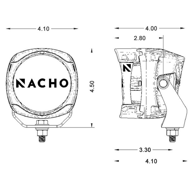 NACHO Quatro Spot Flood Combo LED Light - Pair, 120 Watts