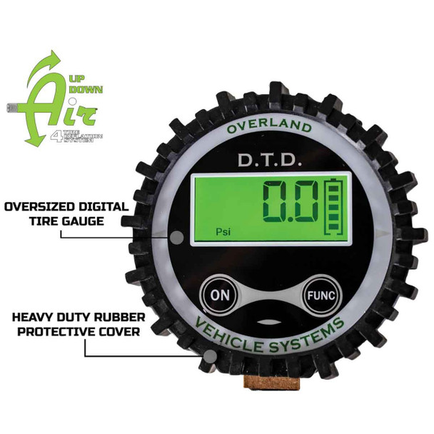 OVS Digital Tire Deflator with Valve Stem Repair Kit & Storage Bag