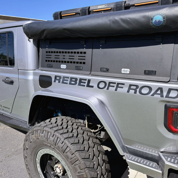 Rebel Off Road Solid Side Hatch for Half Height XPLOR Bed Rack