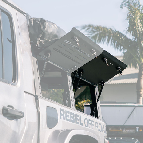 Rebel Off Road Solid Side Hatch for Half Height XPLOR Bed Rack