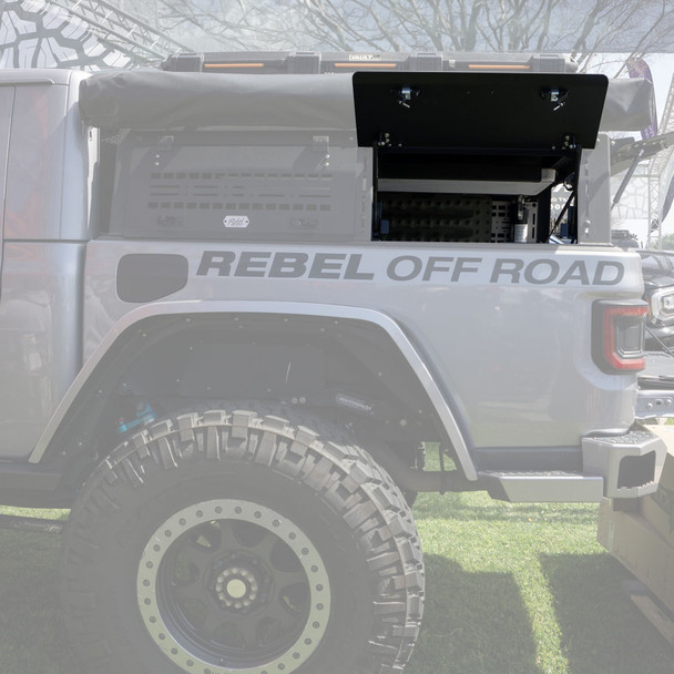 Rebel Off Road Solid Side Hatch for Half Height XPLOR Bed Rack