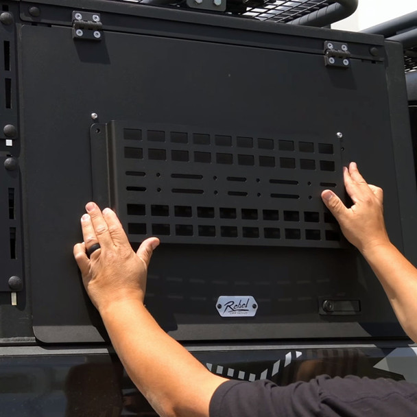 Rebel Off Road Solid Side Hatch Molle Panel for Full Height XPLOR Bed Rack