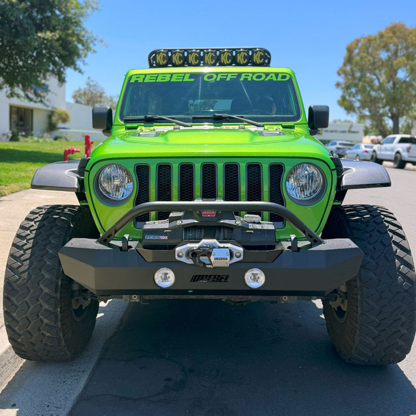 Rebel Off Road Trailhead Series Mid-Width Steel Front Bumper | Jeep JK, JL & Gladiator JT