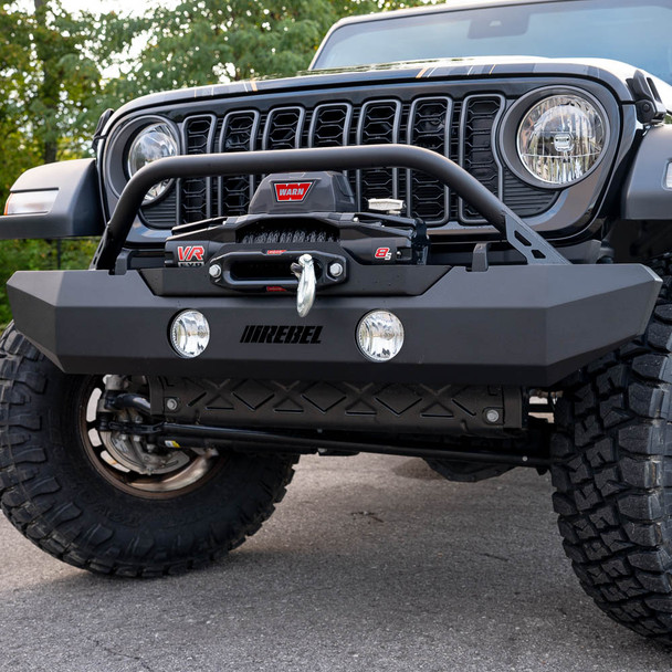 Rebel Off Road Trailhead Series Mid-Width Steel Front Bumper | Jeep JK, JL & Gladiator JT