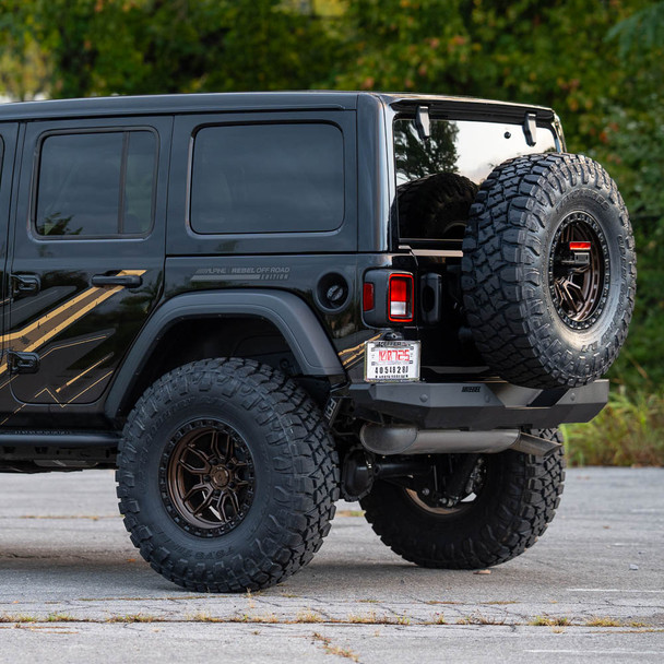 Trailhead Series Rear Bumper and License Plate Mount, Jeep Wrangler JL By Rebel Off Road
