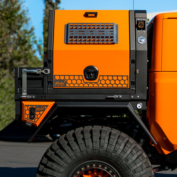 Mid-Size Truck Compact Canopy & Tray Sides for Bobbed Flatbed by Rebel Off Road