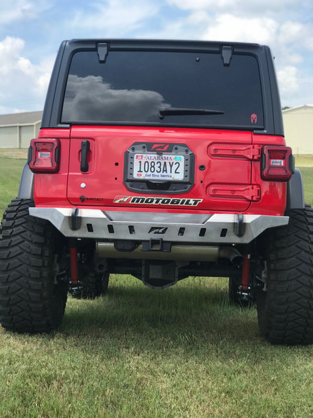 Motobilt Crusher Rear Bumper w/ Spare Cutout for Jeep JL