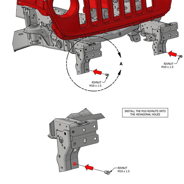 Motobilt Hammer Series Bumper Skid Plate for Jeep JL/JLU/JT Gladiator