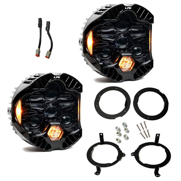Baja Designs DOT LP6 LED Headlight Kit - Jeep Wrangler JL & Gladiator JT (Factory Halogen Headlights Only)