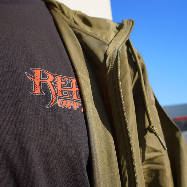 Rebel Off Road Army Green Zip Up Windbreaker