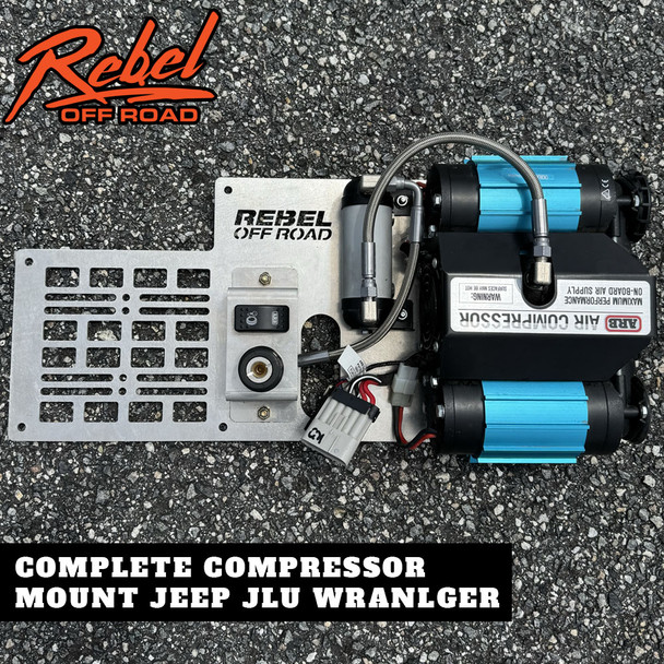 Jeep Wrangler JLU Rear Storage Compressor Mount By Rebel Off Road