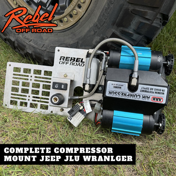 Jeep Wrangler JLU Rear Storage Compressor Mount By Rebel Off Road