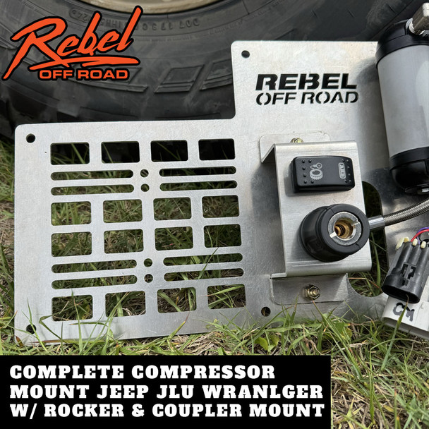 Jeep Wrangler JLU Rear Storage Compressor Mount By Rebel Off Road