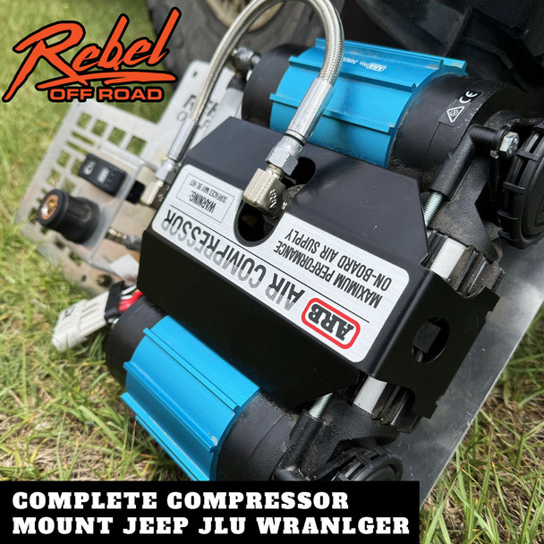 Jeep Wrangler JLU Rear Storage Compressor Mount By Rebel Off Road