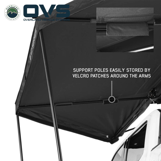 OVS XD Nomadic 180 LTE Awning, Compact 5.5' Black Out Fabric