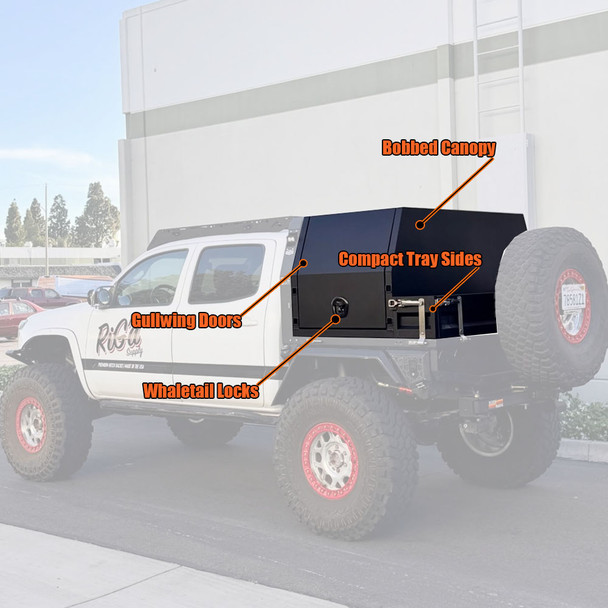 Toyota Tacoma 05-23 Bobbed Canopy & Compact Tray Sides By Rebel Off Road