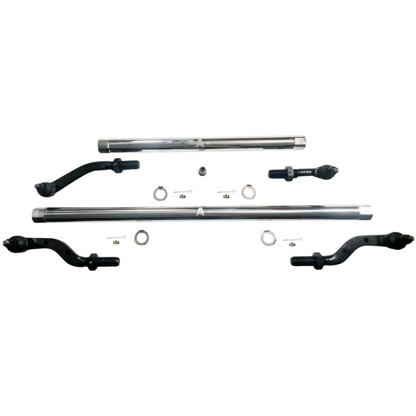 Apex Chassis Jeep Wrangler JL & Gladiator JT 2.5 Ton ProLock Tie Rod & Drag Link Kit, Polished Aluminum